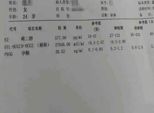 怀孕1一3月孕酮参考表