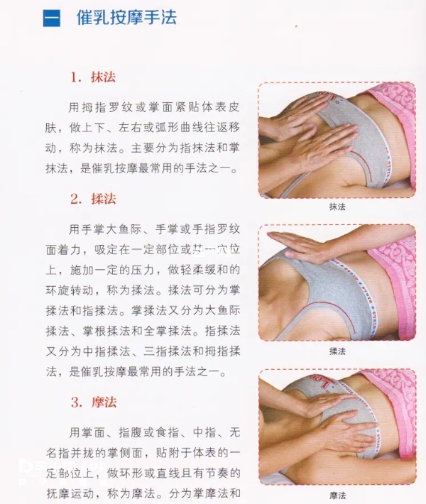 催乳按摩手法有多种