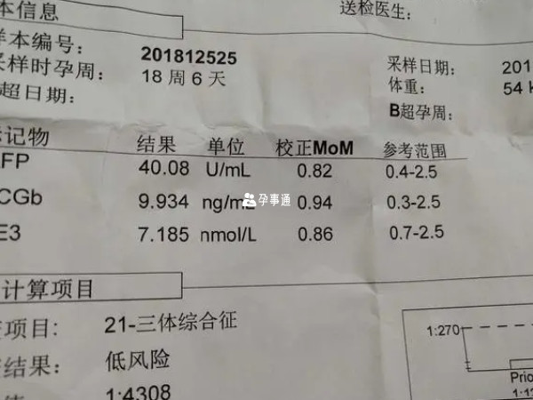 唐篩資料報告為三體資料的患病風險概率